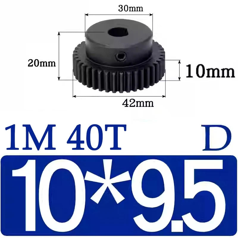 Spur Gears 1 Mod Transmission Gear With Step 45# Steel Pinion Motor Gear 30T~44T