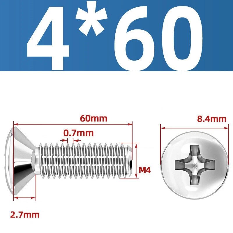 Phillips Oval Head Machine Screws Stainless Steel — M1.6 to M10, All Sizes - HomeDIYer