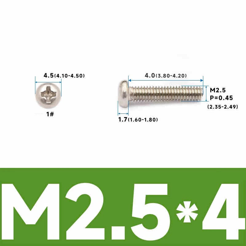 Phillips Pan Head Machine Screws – Carbon Steel M1 to M4, Multiple Lengths & Finishes