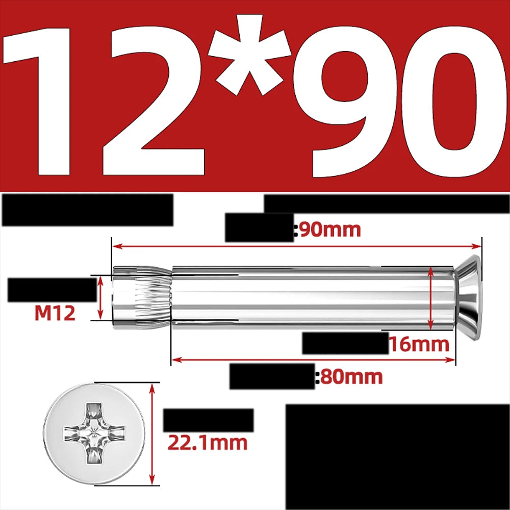 Sleeve Anchor Countersunk Phillips Expansion Bolts M6–M12 | 304/201 SS & Zinc