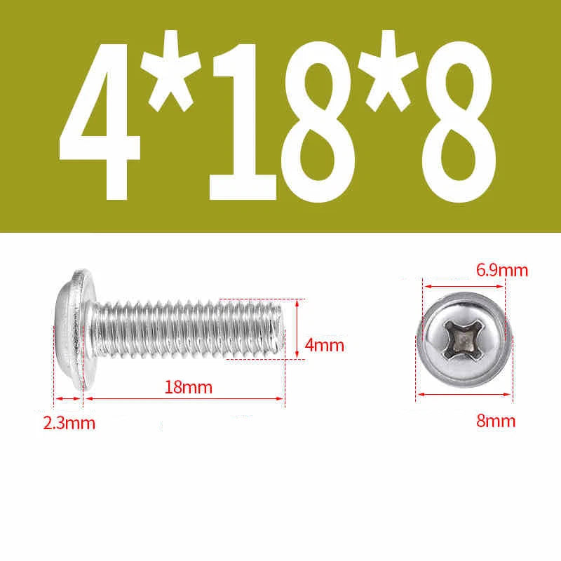 Phillips Flanged Pan Head Machine Screws M1.4 to M4 Multiple Lengths