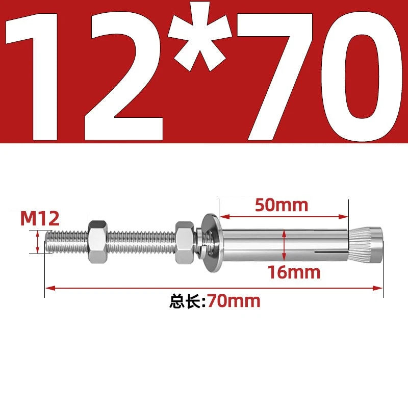 M6-M20 Stainless Steel Concrete Expansion Anchor Bolts – Extra Long