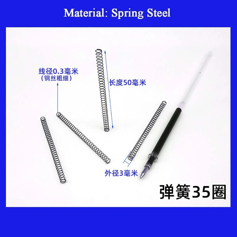 Spring Steel Small Compression Spring 0.2/0.3/0.4mm Wire Diameter 3-50mm Length