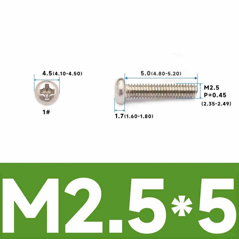 Phillips Pan Head Machine Screws – Carbon Steel M1 to M4, Multiple Lengths & Finishes