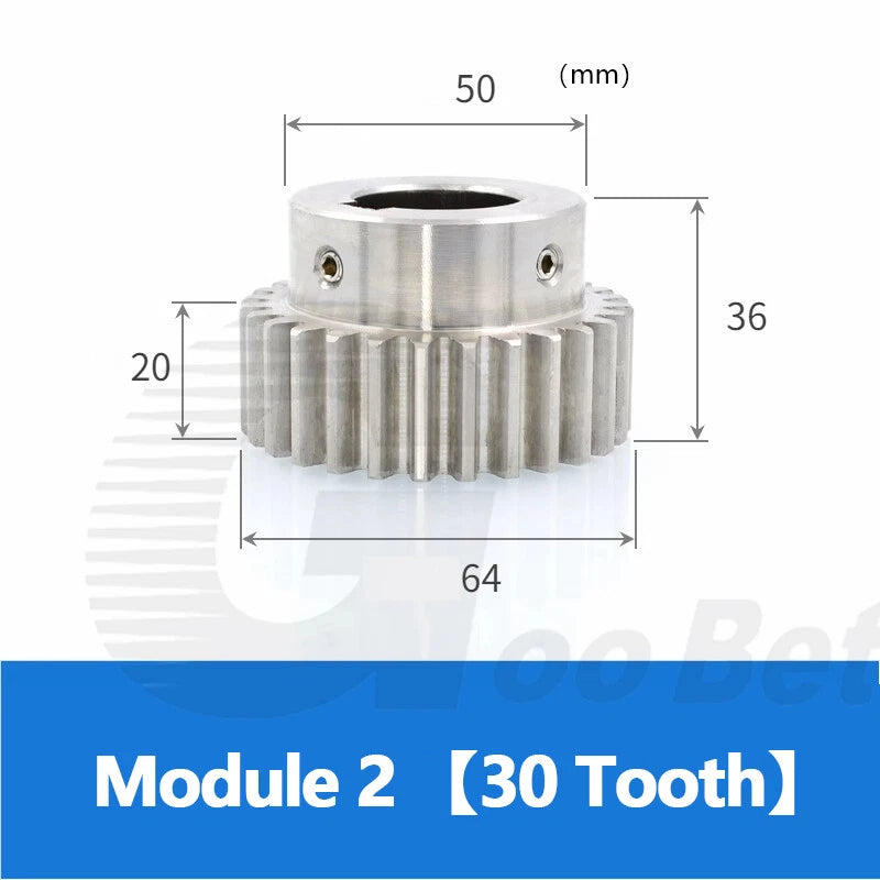 Mod 0.5 1 1.5 2 Precision Spur Gear Stainless Steel with Hub 12 Tooth - 60 Tooth