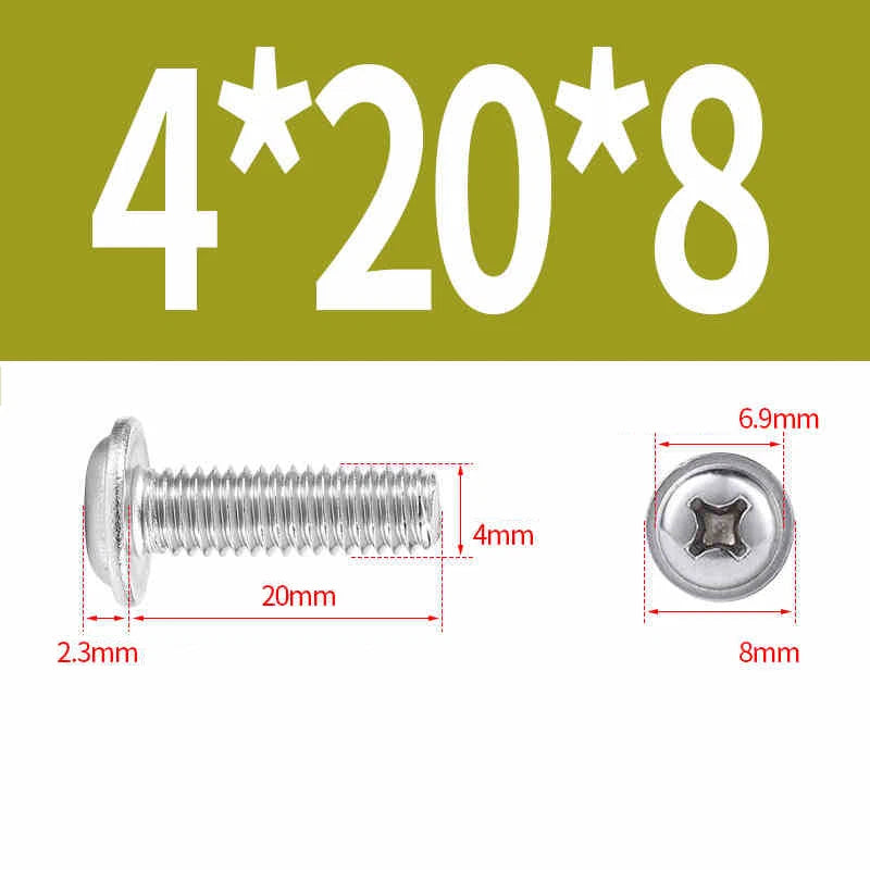 Phillips Flanged Pan Head Machine Screws M1.4 to M4 Multiple Lengths