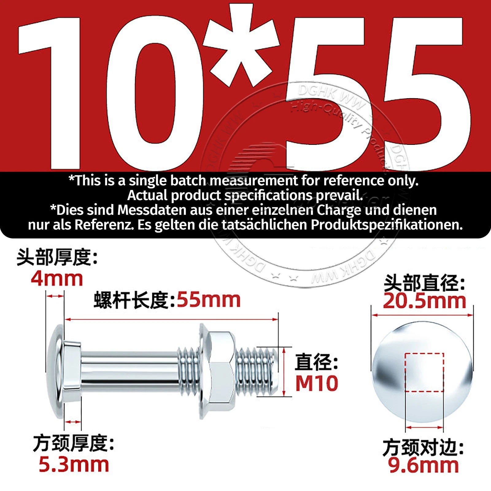 M4–M12 Cup Square Carriage Bolts with Hex Full Nuts | Zinc Plated | Sets of 2–50