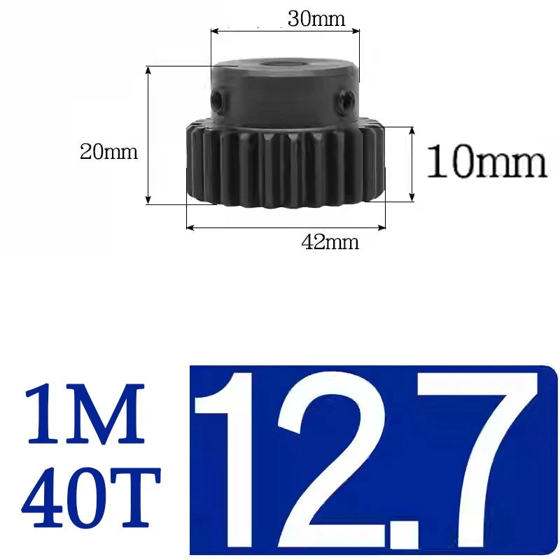 Spur Gears 1 Mod Transmission Gear With Step 45# Steel Pinion Motor Gear 30T~44T