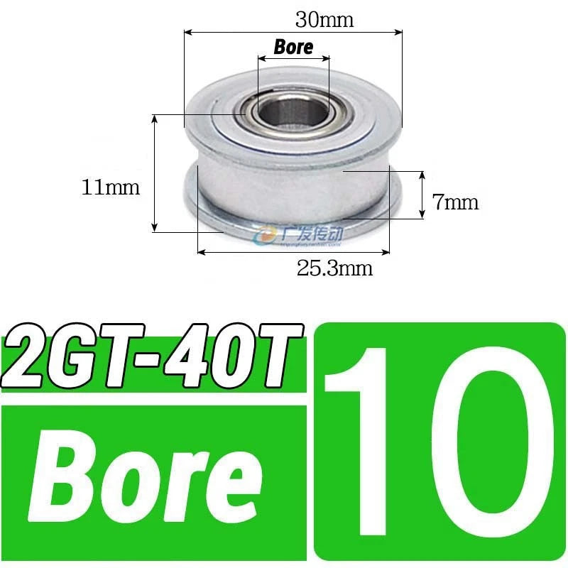 GT2 Timing Belt Pulley 16-100 Teeth 6-10mm Teeth Width Bore 3mm-25mm For 3D