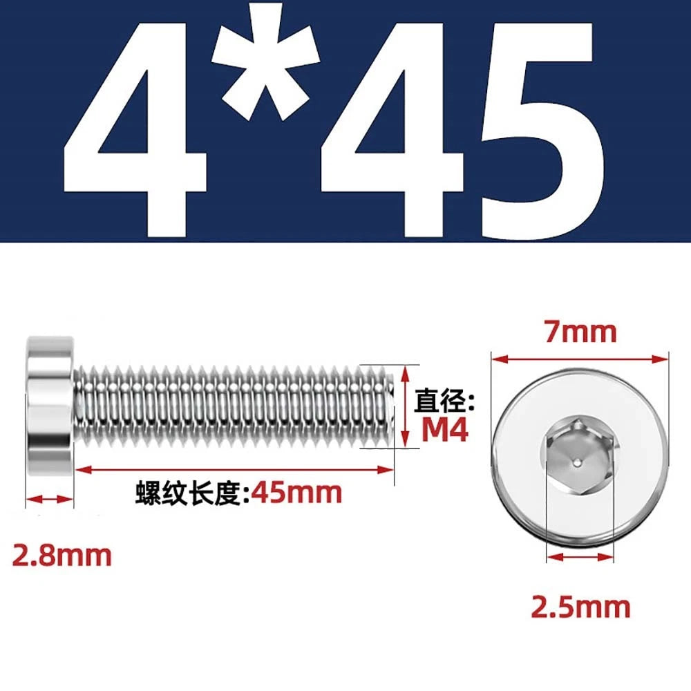 M1.4–M12 Low Head Socket Cap Screws – A2 Stainless Steel, Space‑Saving Design for Tight Clearances