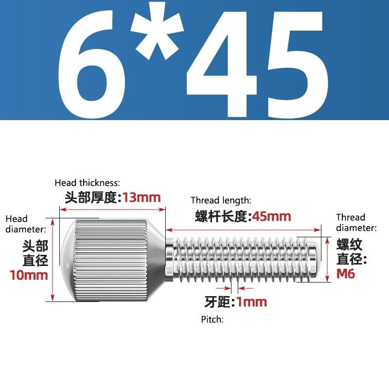 A2 Stainless Steel Knurled Thumb Screws – Small Head, Hand Tighten Fasteners (M2 to M8) - HomeDIYer