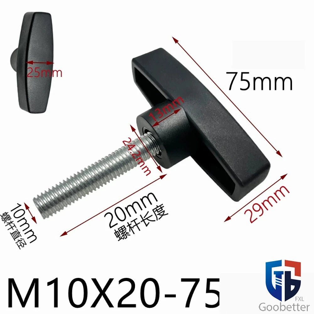 T - Handle Thumb Knob Bolts M6 M8 M10 M12 — Wing Knob Nut Clamping Screws, Brass / Zinc / Stainless - HomeDIYer