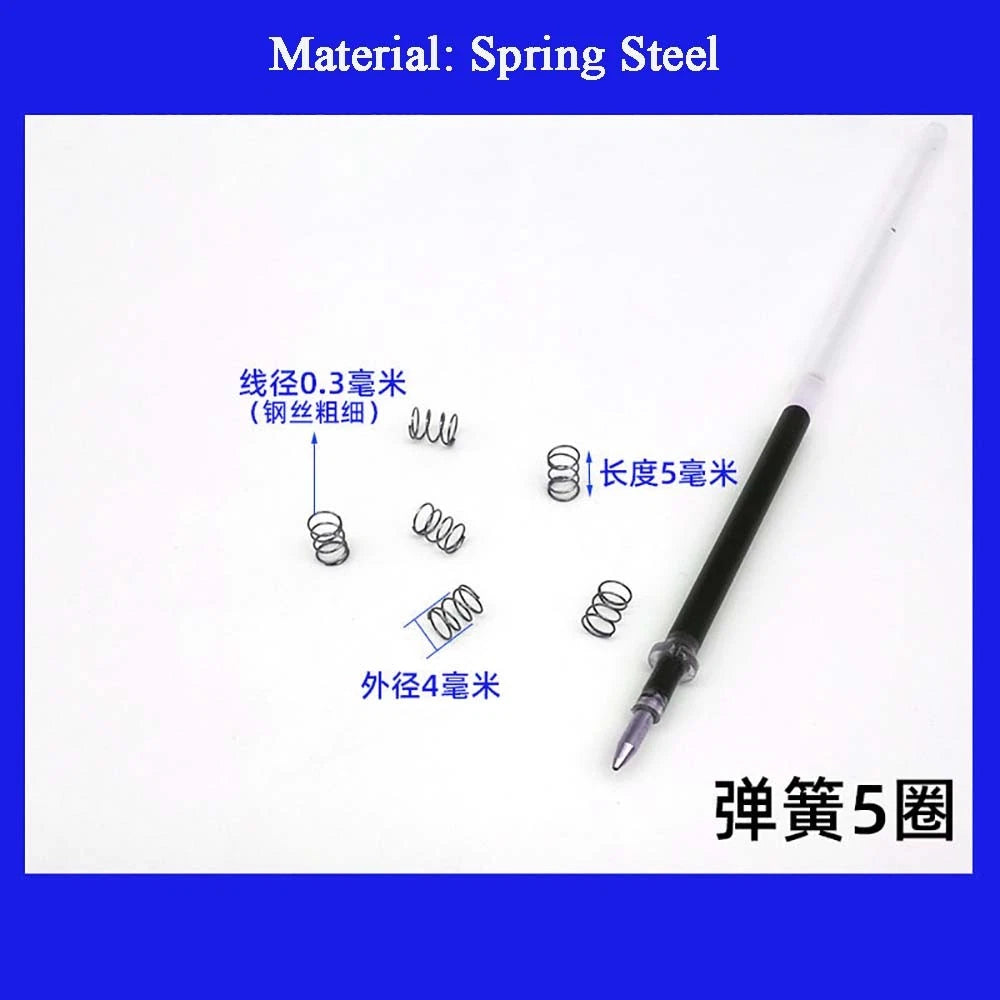 Spring Steel Small Compression Spring 0.2/0.3/0.4mm Wire Diameter 3-50mm Length