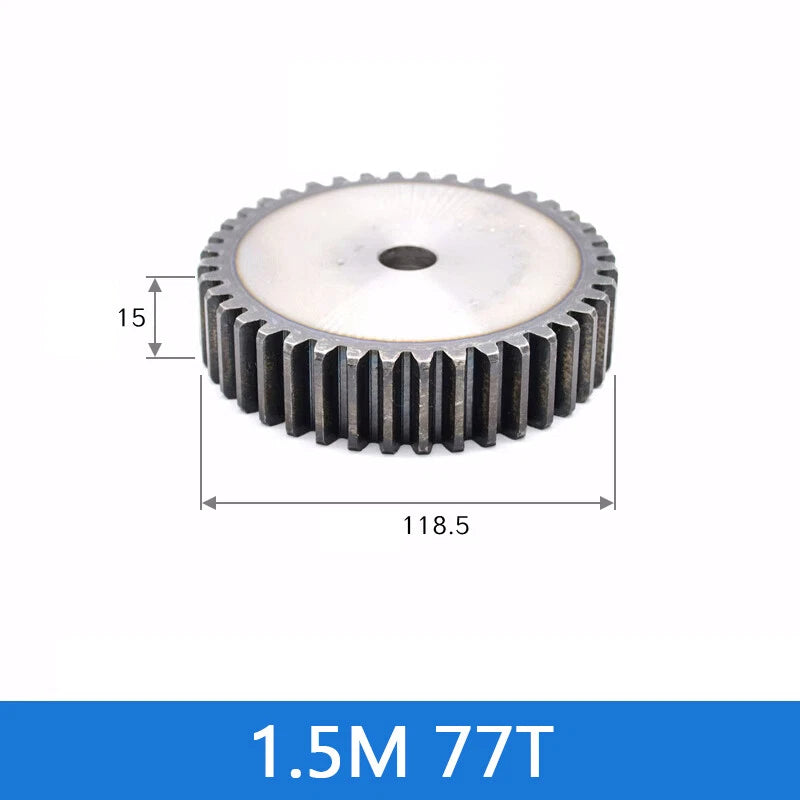 Spur Gears Pinion Gear 1.5/2.5/3/4/5 Mod Transmission Gears 45# Steel Flat Gears