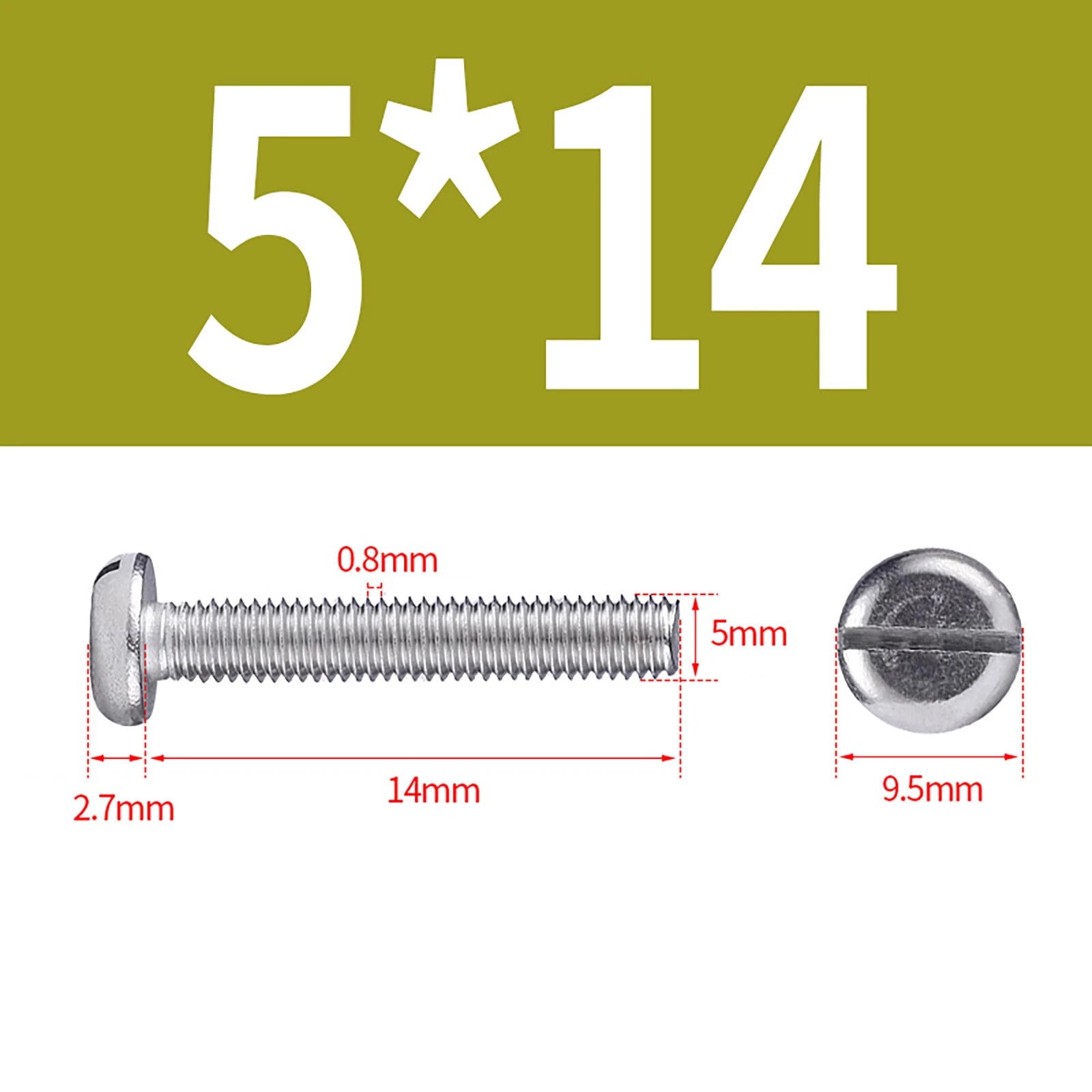M1.6 to M10 Slotted Cheese Head Machine Screws | A2 Stainless Steel DIN 84