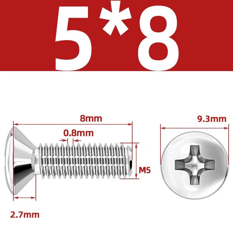 Phillips Oval Head Machine Screws Stainless Steel — M1.6 to M10, All Sizes - HomeDIYer