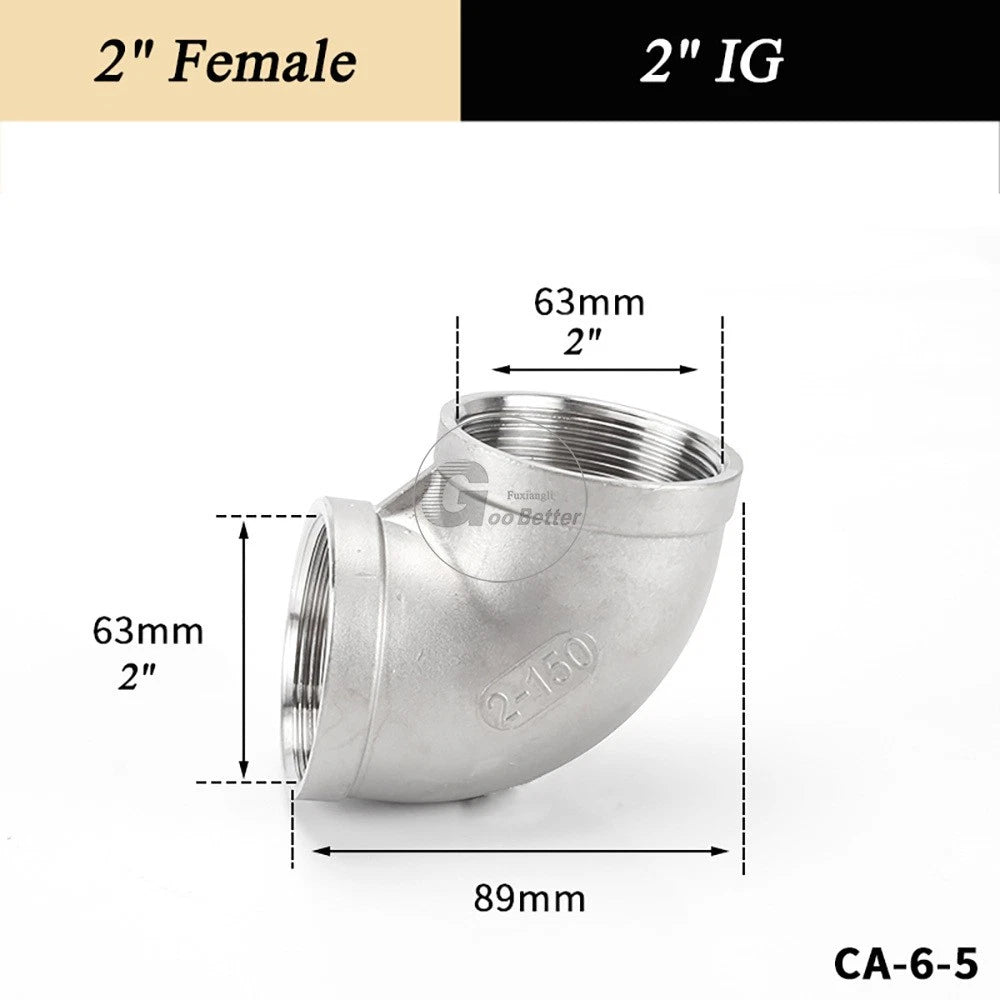 A2 Stainless Steel BSP Reducer Elbow Pipe Fittings | 1/8" to 4" Male Female