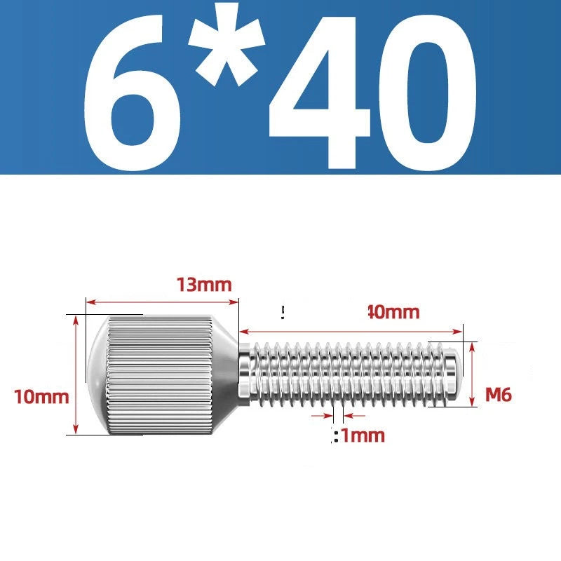 Knurled Thumb Screws – 304 Stainless Steel Small Head Thumbscrew Bolts M2–M8