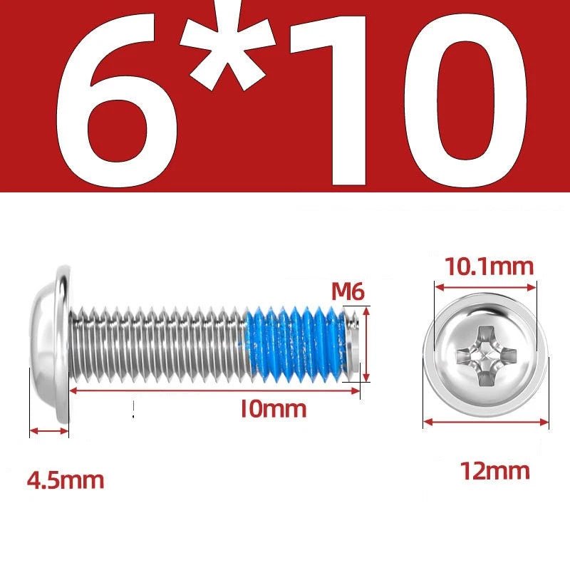 A2 Stainless Steel Phillips Flanged Button Head Machine Screws — M2 to M6, Built - In Washer Face - HomeDIYer