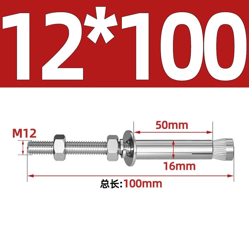 M6-M20 Stainless Steel Concrete Expansion Anchor Bolts – Extra Long