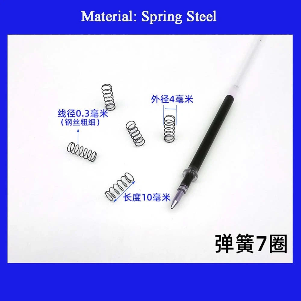 Spring Steel Small Compression Spring 0.2/0.3/0.4mm Wire Diameter 3-50mm Length