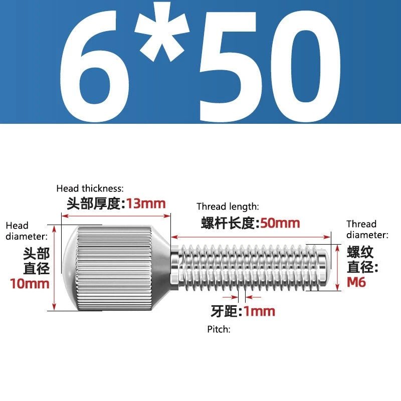 A2 Stainless Steel Knurled Thumb Screws – Small Head, Hand Tighten Fasteners (M2 to M8) - HomeDIYer