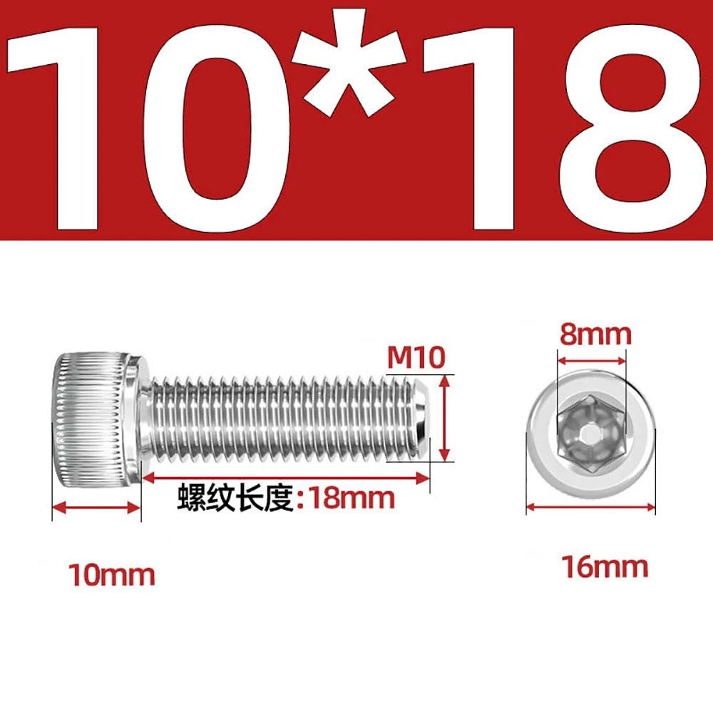 Socket Head Cap Screws – A2 Stainless Steel, M6 to M24, Hex Drive (DIN 912)