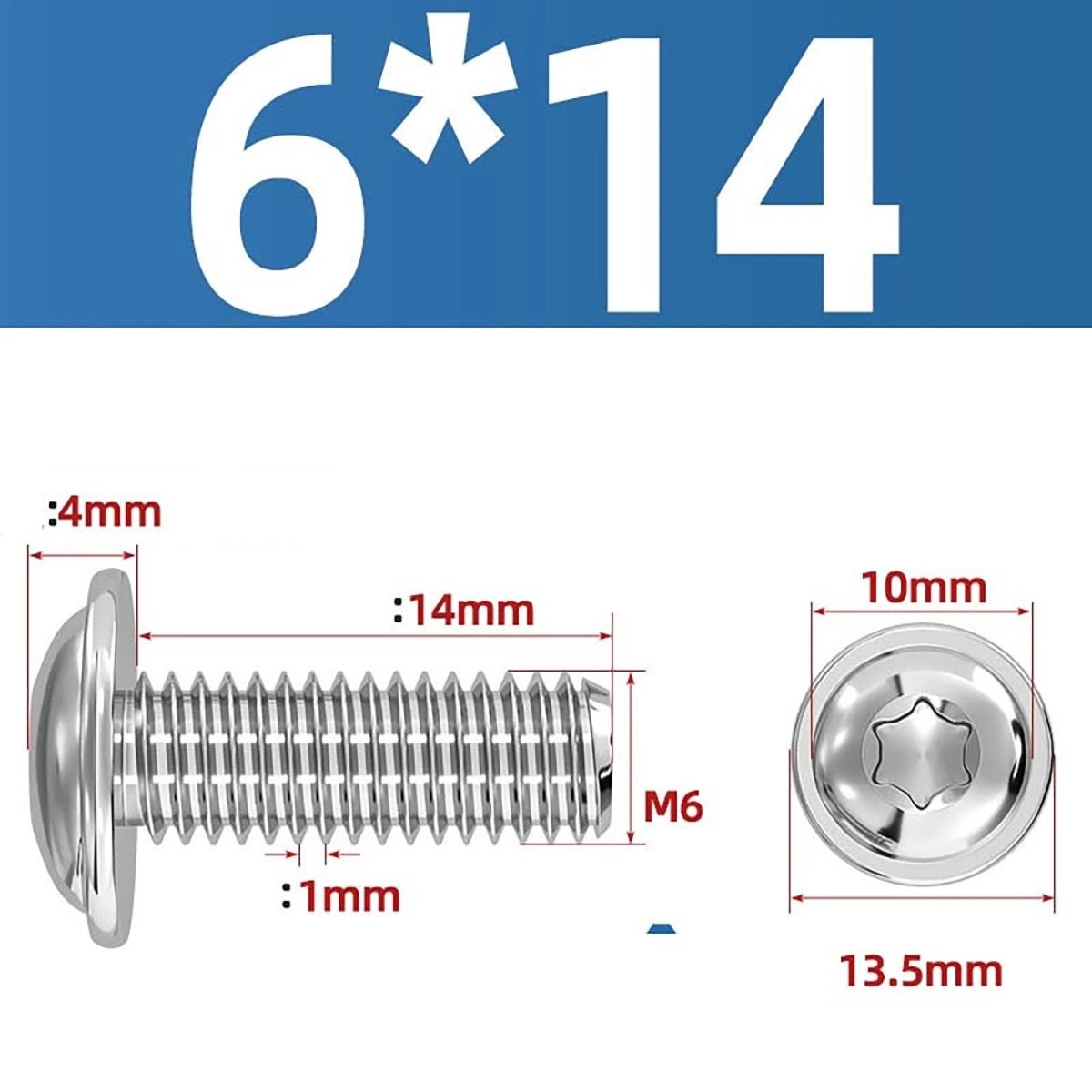 Torx Flanged Button Head Screws — 18 - 8 Stainless Steel, ISO 7380 - 2, M2 to M8 - HomeDIYer