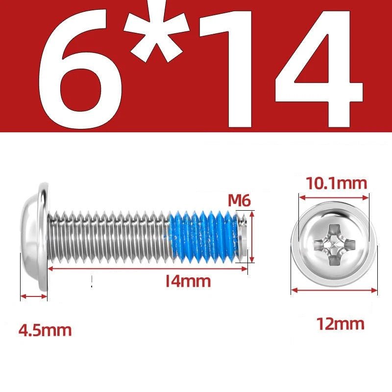 A2 Stainless Steel Phillips Flanged Button Head Machine Screws — M2 to M6, Built - In Washer Face - HomeDIYer