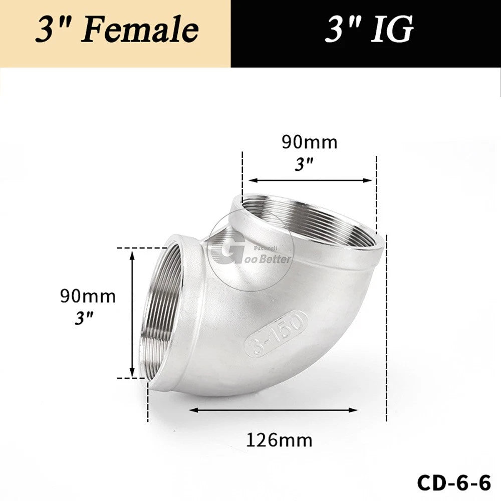 A2 Stainless Steel BSP Reducer Elbow Pipe Fittings | 1/8" to 4" Male Female