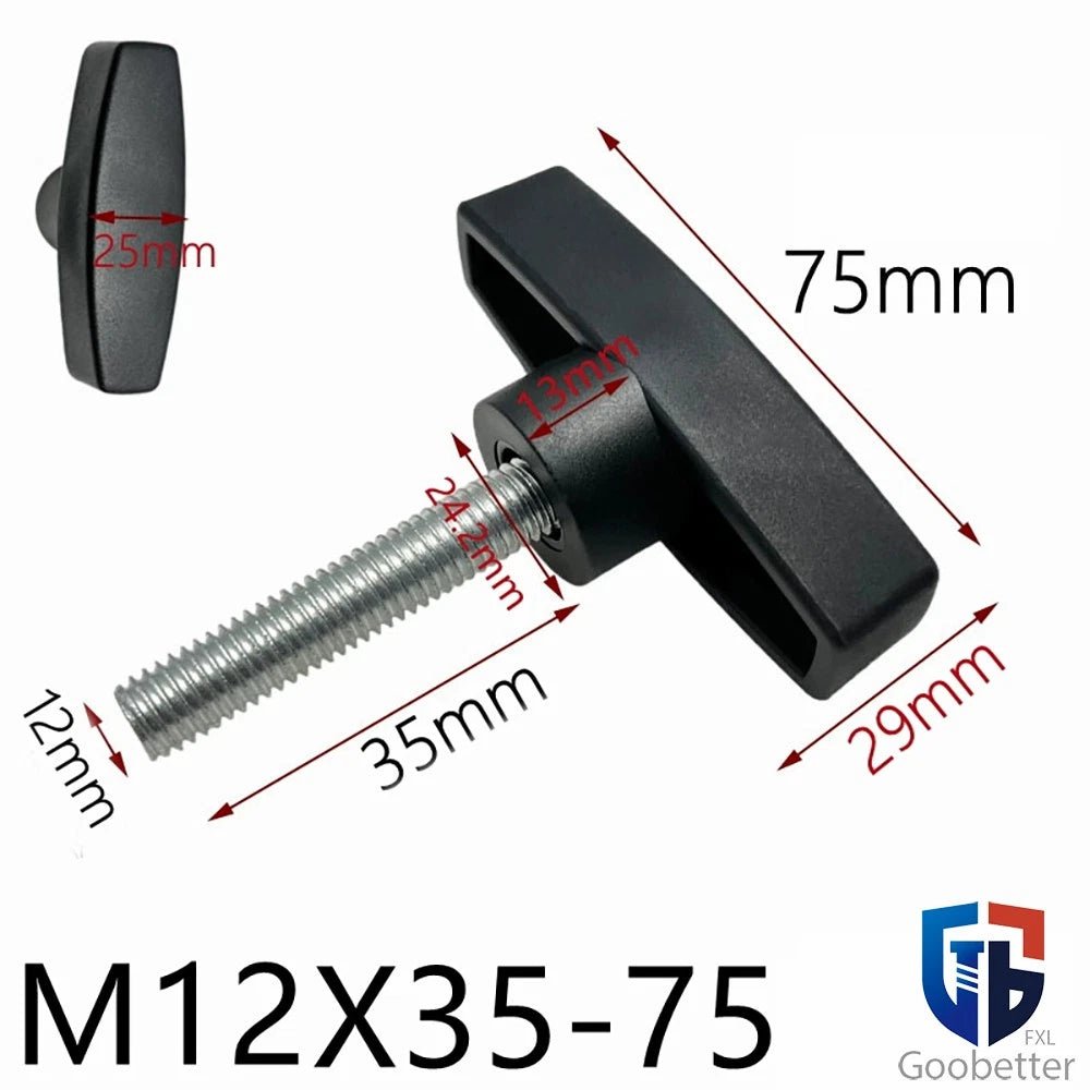 T - Handle Thumb Knob Bolts M6 M8 M10 M12 — Wing Knob Nut Clamping Screws, Brass / Zinc / Stainless - HomeDIYer