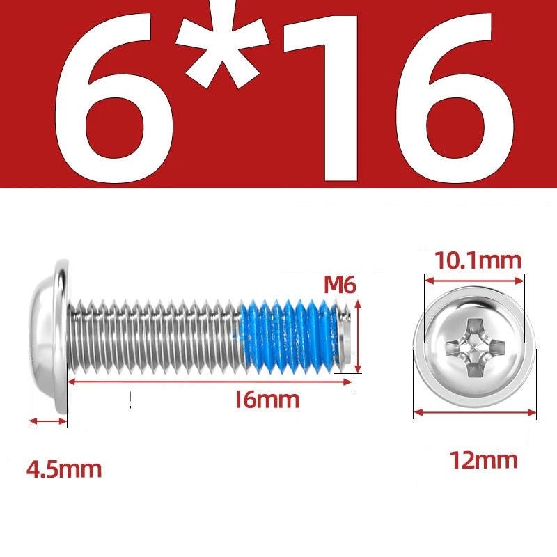 A2 Stainless Steel Phillips Flanged Button Head Machine Screws — M2 to M6, Built - In Washer Face - HomeDIYer