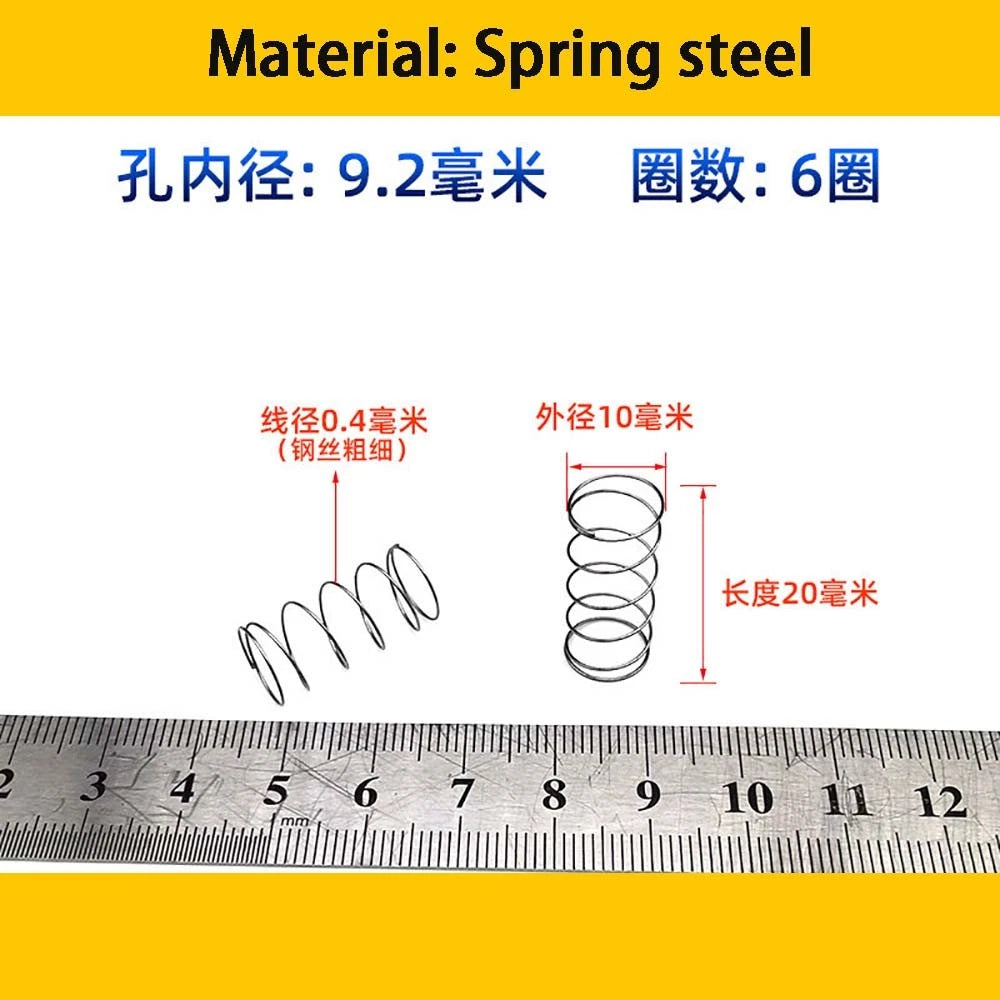 Spring Steel Small Compression Spring 0.2/0.3/0.4mm Wire Diameter 3-50mm Length
