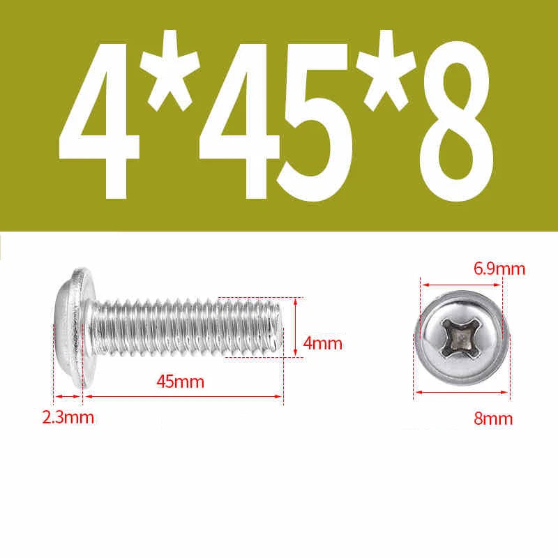 Phillips Flanged Pan Head Machine Screws M1.4 to M4 Multiple Lengths