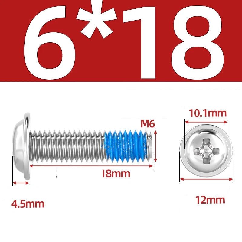 A2 Stainless Steel Phillips Flanged Button Head Machine Screws — M2 to M6, Built - In Washer Face - HomeDIYer