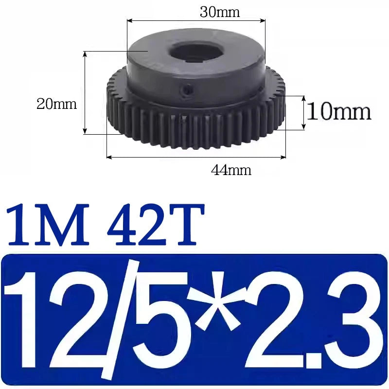 Spur Gears 1 Mod Transmission Gear With Step 45# Steel Pinion Motor Gear 30T~44T