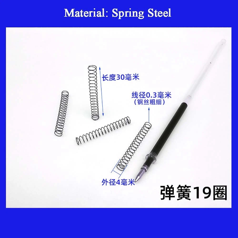 Spring Steel Small Compression Spring 0.2/0.3/0.4mm Wire Diameter 3-50mm Length