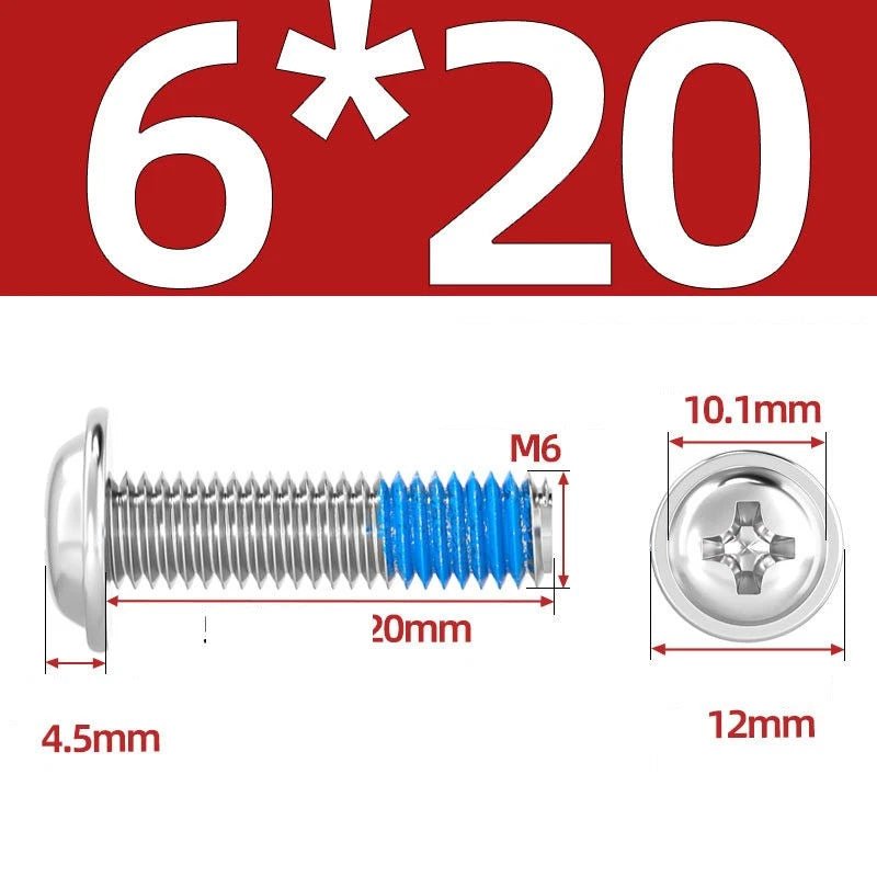 A2 Stainless Steel Phillips Flanged Button Head Machine Screws — M2 to M6, Built - In Washer Face - HomeDIYer