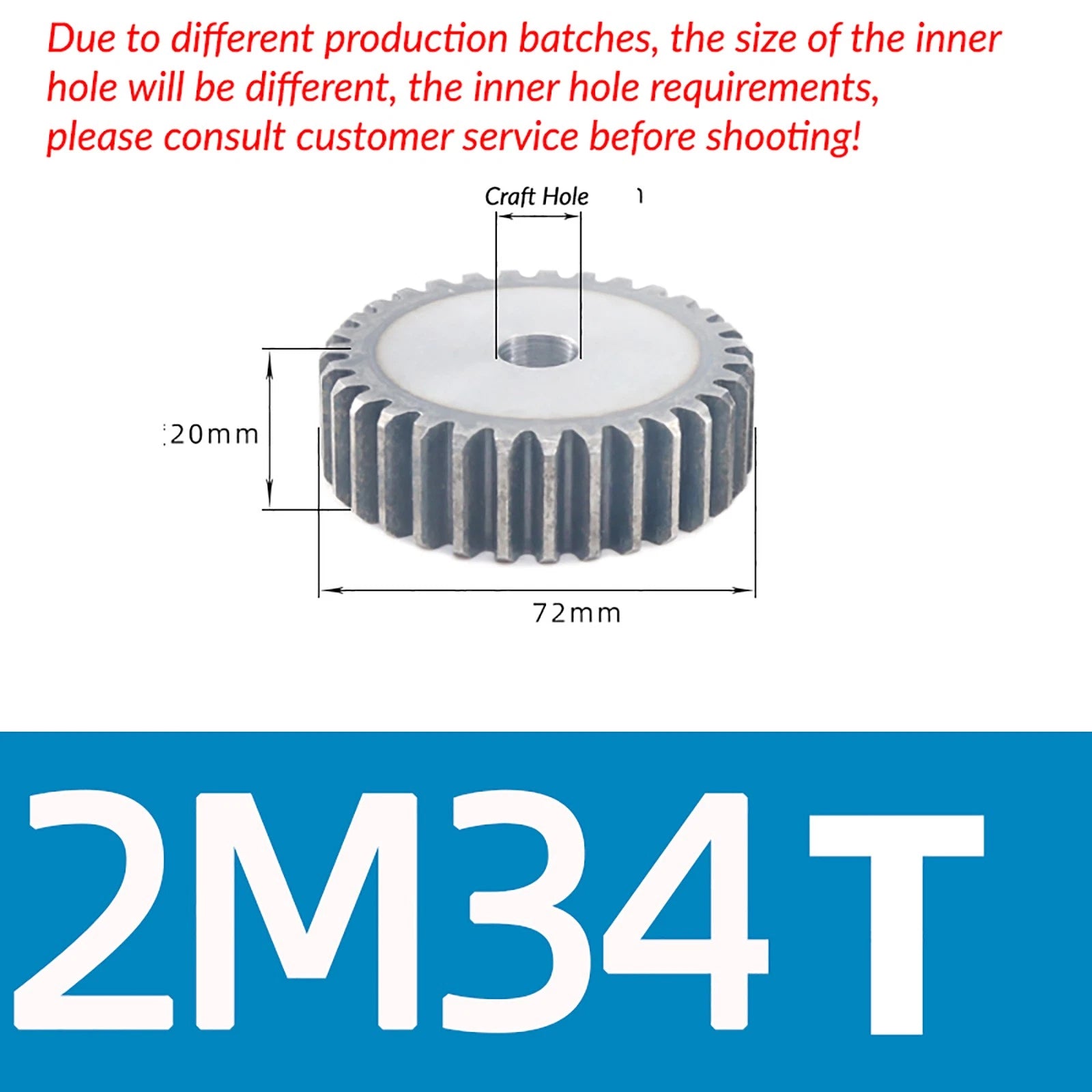 1/1.5/2 Mod 12T-150T Spur Gear 45# Steel Pinion Gear Thickn10-20mm Transmission