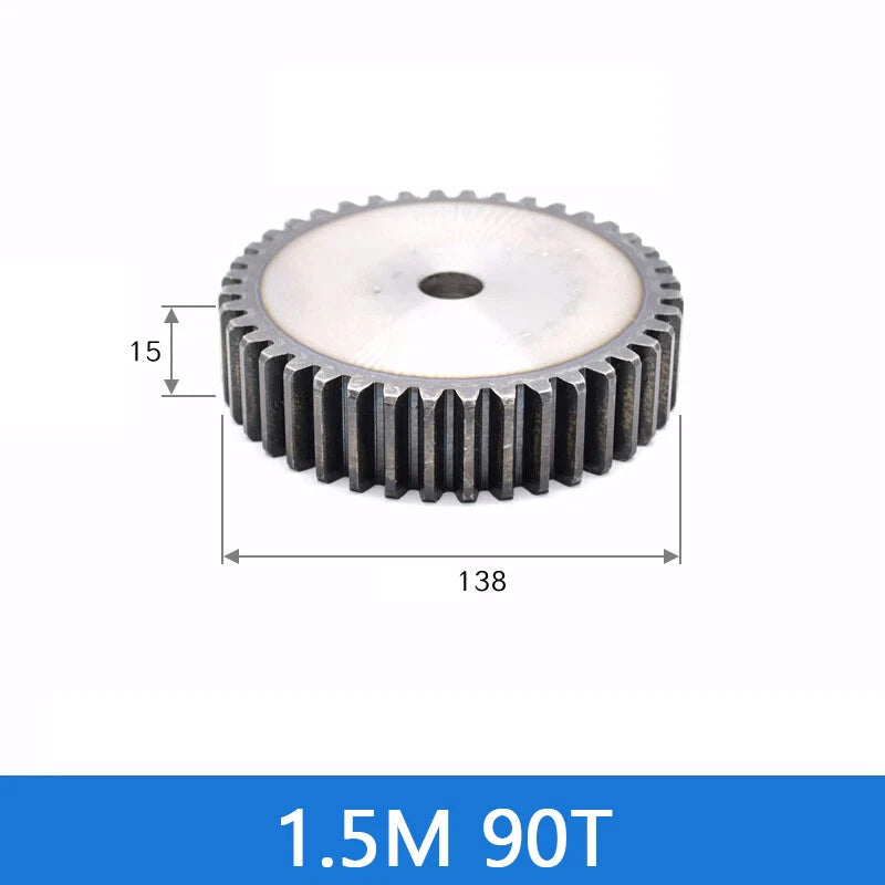 Spur Gears Pinion Gear 1.5/2.5/3/4/5 Mod Transmission Gears 45# Steel Flat Gears