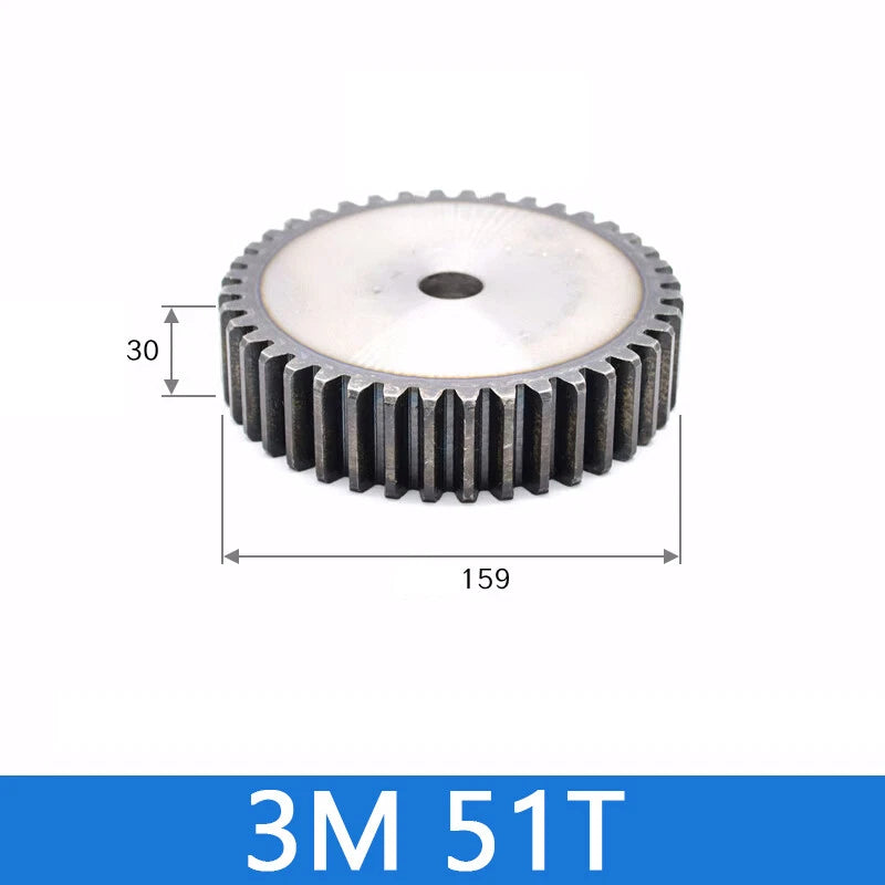 Spur Gears Pinion Gear 1.5/2.5/3/4/5 Mod Transmission Gears 45# Steel Flat Gears