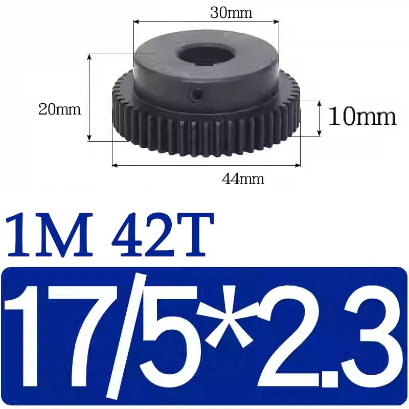 Spur Gears 1 Mod Transmission Gear With Step 45# Steel Pinion Motor Gear 30T~44T