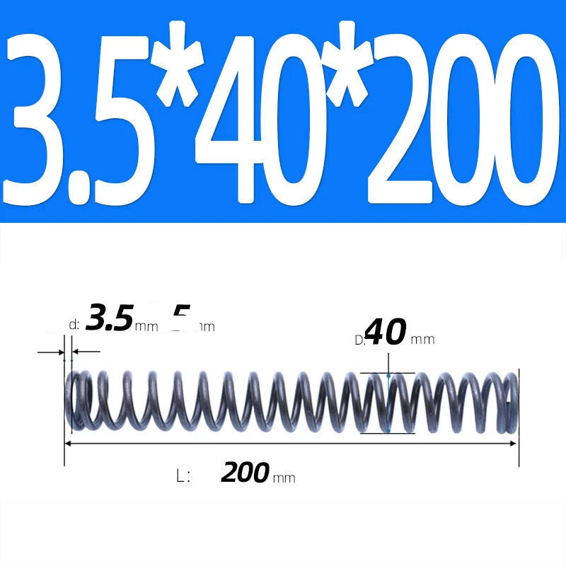 200mm Length Stainless Steel Compression Spring 2 - 4mm Pressure/ Coil Springs