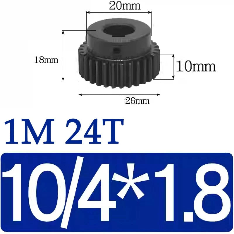 Spur Gears 1 Mod Transmission Gear With Step 45# Steel Pinion Motor Gear 10T~29T