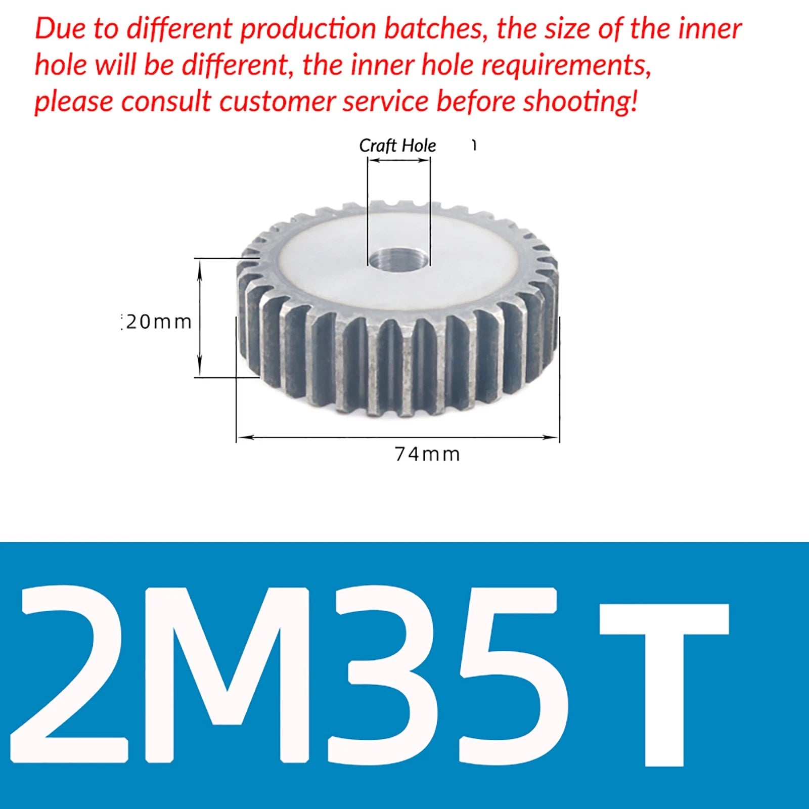 1/1.5/2 Mod 12T-150T Spur Gear 45# Steel Pinion Gear Thickn10-20mm Transmission