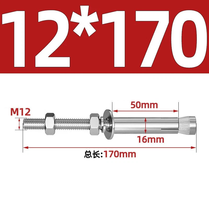 M6-M20 Stainless Steel Concrete Expansion Anchor Bolts – Extra Long