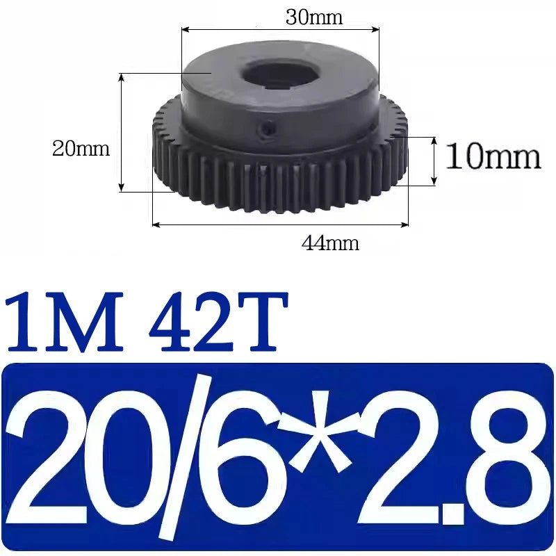 Spur Gears 1 Mod Transmission Gear With Step 45# Steel Pinion Motor Gear 30T~44T