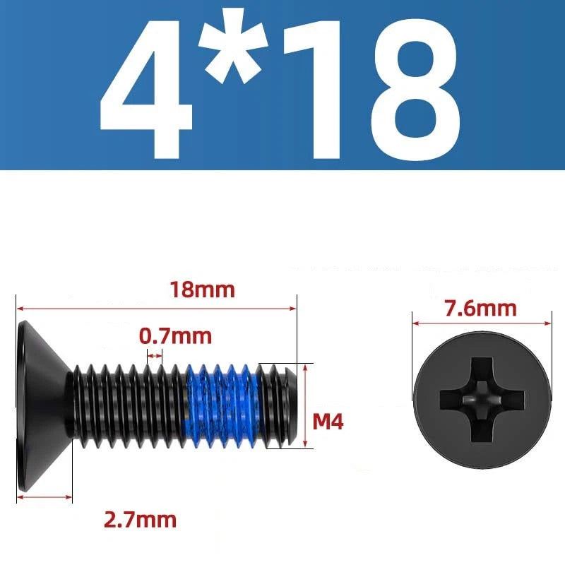 M1.2–M6 Phillips Flat Head Machine Screws | Carbon Steel | Black & Nickel Plated