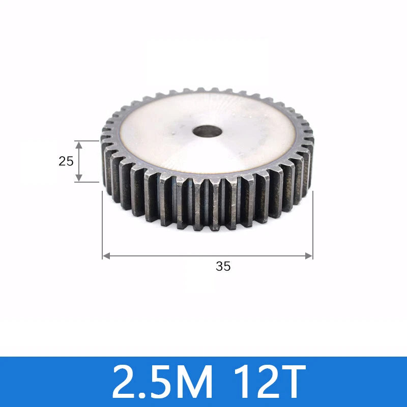 Spur Gears Pinion Gear 1.5/2.5/3/4/5 Mod Transmission Gears 45# Steel Flat Gears