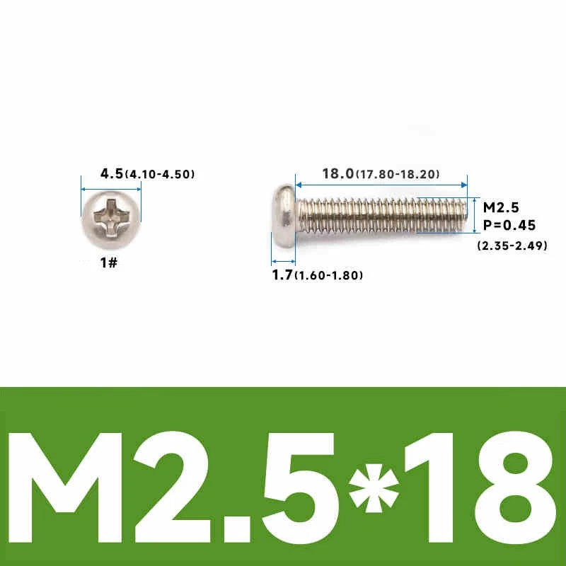 Phillips Pan Head Machine Screws – Carbon Steel M1 to M4, Multiple Lengths & Finishes